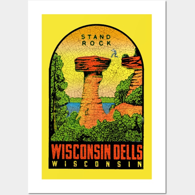 Stand Rock - Wisconsin Wall Art by Midcenturydave